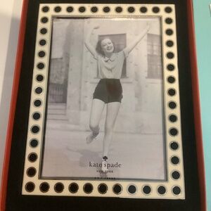 Kate Spade Cream and Black  Polka Dot Photo Frame 5x7